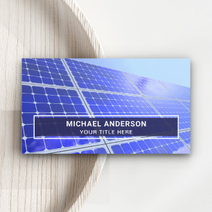Carte De Visite Panneaux solaires d'énergie renouvelable moderne
