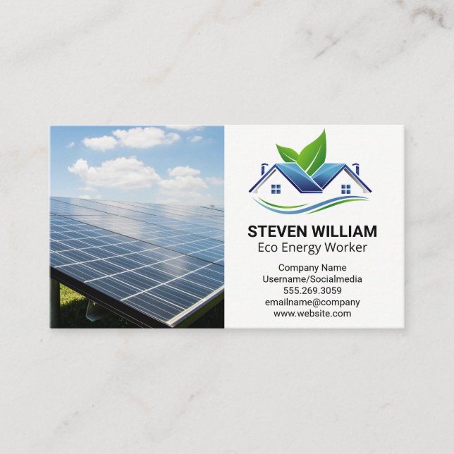 Carte De Visite Panneaux solaires | Eco Home Installer (Devant)
