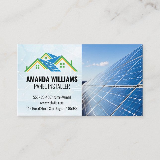 Carte De Visite Panneaux solaires | Sun Energy Tech (Devant)