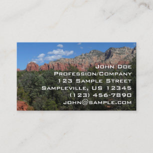 Carte De Visite Panorama des rochers rouges à Sedona Arizona