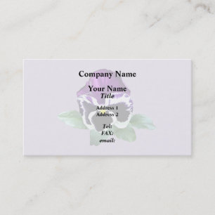 Carte De Visite Pansy pourpre et blanc