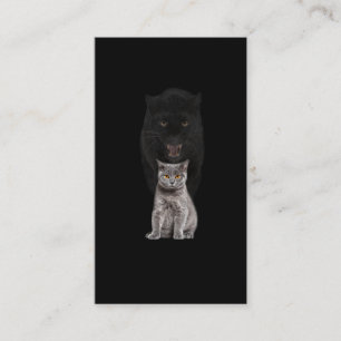 Carte De Visite Panthère de chat noir Évolution de la mignonette a