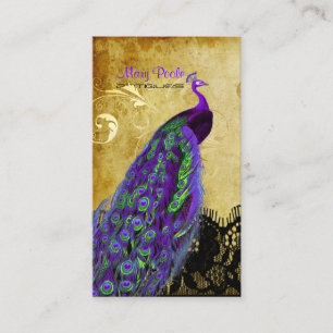 Carte De Visite Paon de cru de PixDezines+polices de la