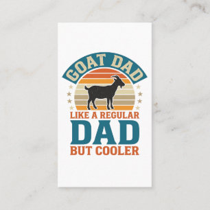Carte De Visite Papa Chèvre Comme un Papa Régulier Mais Plus Cool 
