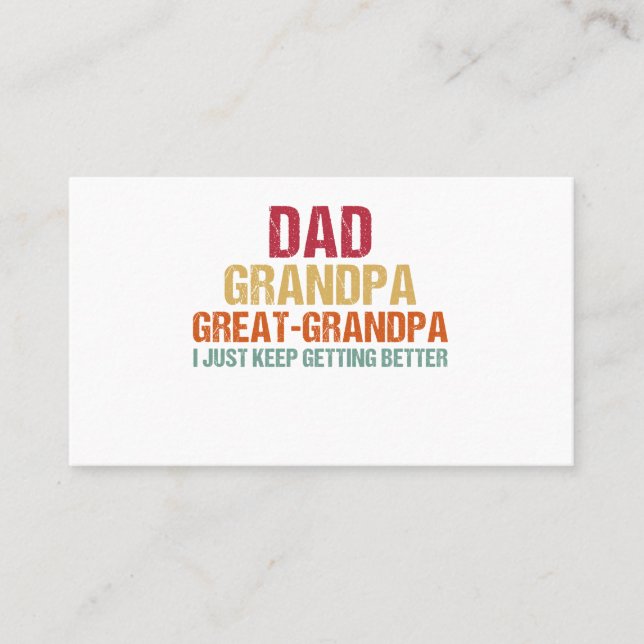 Carte De Visite Papa grand-père grande Fête des pères grand-père (Devant)