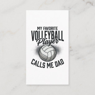Carte De Visite Papa volley Mon joueur préféré m'appelle Papa Des