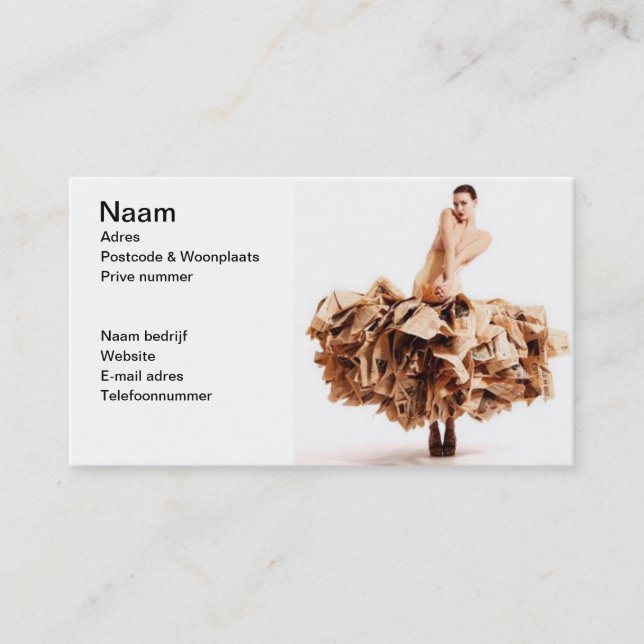 Carte De Visite Paperdress (Devant)