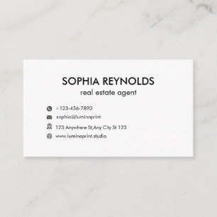 Carte De Visite Papier à en-tête minimaliste noir et blanc Monogra
