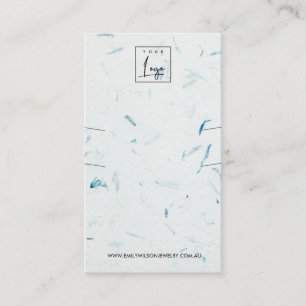 CARTE DE VISITE PAPIER AQUA PETAL FAIT À LA MAIN LONGUE ÉCRAN