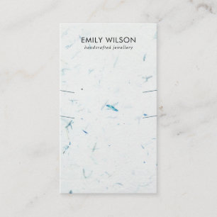 CARTE DE VISITE PAPIER AQUA PETAL FAIT À LA MAIN LONGUE ÉCRAN