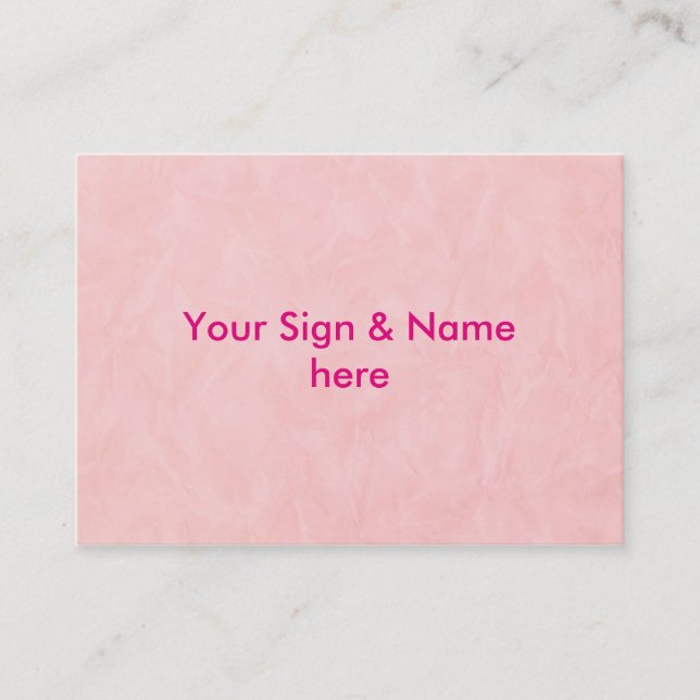 Carte De Visite PAPIER Arrière - plan TEXTURE - rose clair (Devant)