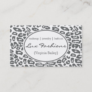 Carte De Visite Papier Cheetah (gris)