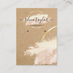 Carte De Visite Papier d'artisanat de calligraphie Logo de la cart