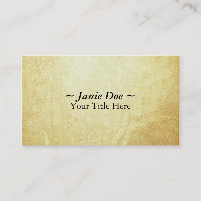 Carte De Visite Papier de document (Devant)