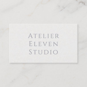 Carte De Visite Papier de riz typographique Blanc
