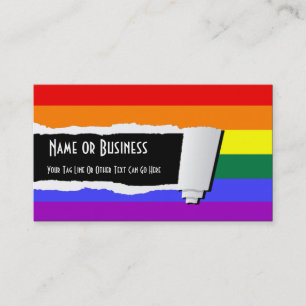 Carte De Visite Papier déchiqueté Rainbow Pride (Effet)