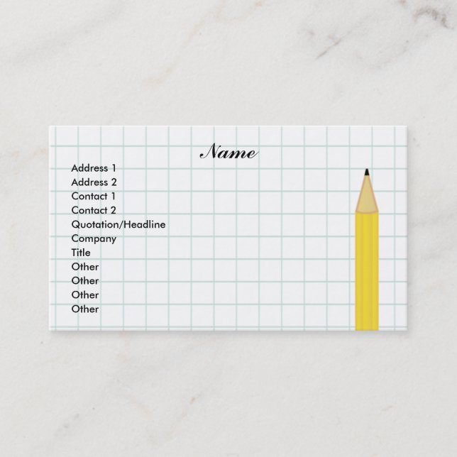 Carte De Visite Papier graphique (Devant)