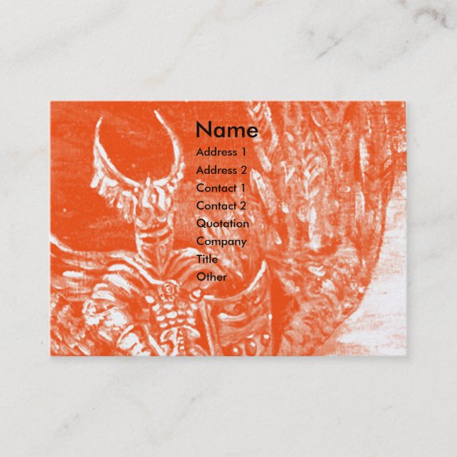 Carte De Visite Papier Pearl KNIGHT SOMBRE (Devant)