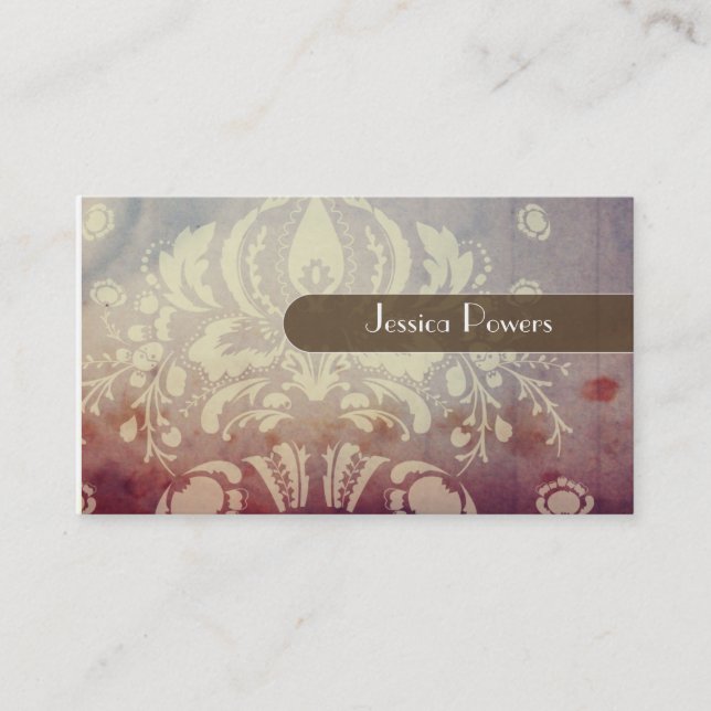 Carte De Visite Papier peint Damask PixDezines (Devant)