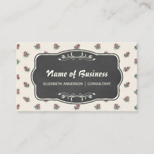 Carte De Visite Papier peint et tableau vintages floraux de rose