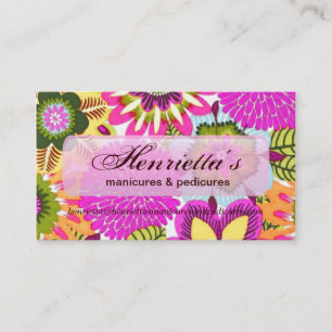 Carte De Visite Papier peint floral Vintage, vert rose