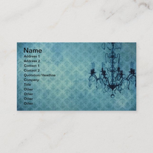 Carte De Visite Papier peint Grunge Arrière - plan bleu (Devant)