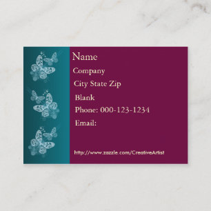 Carte de visite papillon