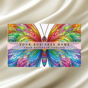 Carte De Visite Papillon Arc-en-ciel