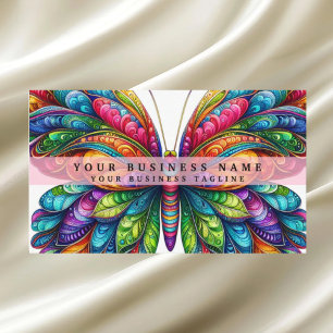 Carte De Visite Papillon Arc-en-ciel