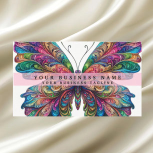 Carte De Visite Papillon Arc-en-ciel