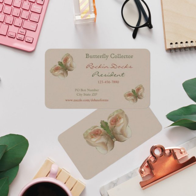 Carte De Visite Papillon blanc à eau (Créateur téléchargé)