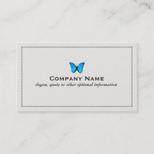 Carte de visite papillon bleu