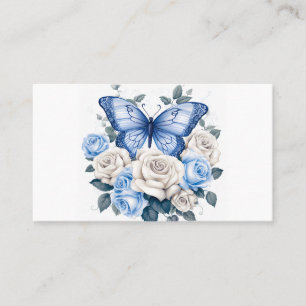 Carte De Visite Papillon bleu et Rose