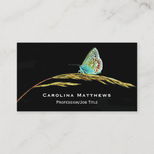 Carte De Visite Papillon bleu Grass