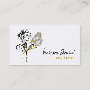 Carte De Visite Papillon d'affaires de beauté de