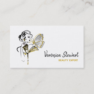 Carte De Visite Papillon d'affaires de beauté de