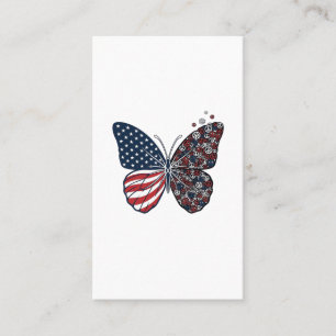 Carte De Visite Papillon de la paix patriotique vintage vectoriel_