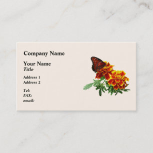 Carte De Visite Papillon de la reine sur Marigold
