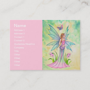 Carte De Visite Papillon de printemps Fée Fantaisie Art
