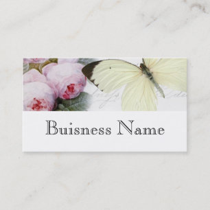 Carte De Visite Papillon et rose