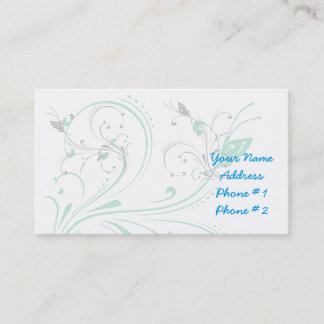 Carte De Visite Papillon floral élégant