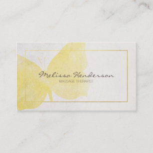 Carte de visite papillon jaune