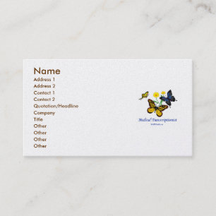 Carte De Visite Papillon MT