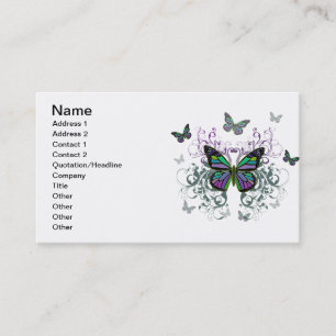 Carte De Visite Papillon multicolore