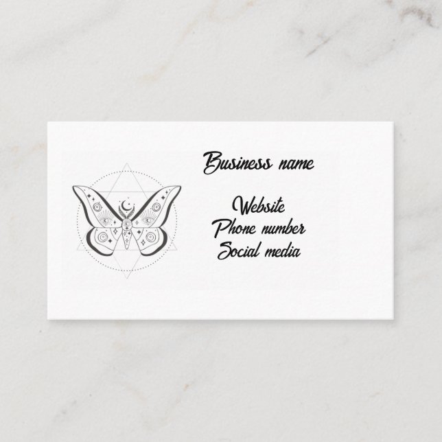 Carte De Visite Papillon mystique (Devant)