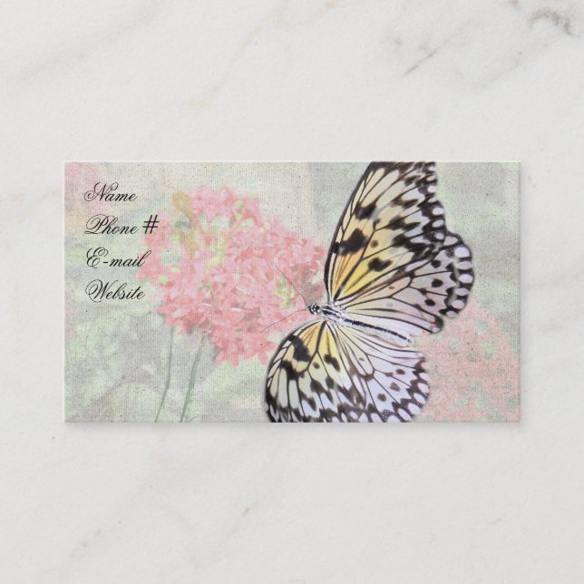 Carte de visite papillon nymphe (Devant)