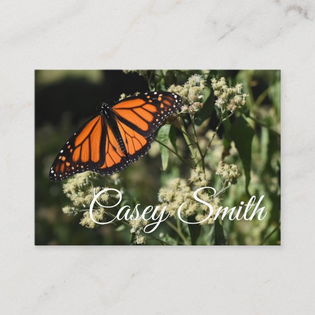 Carte De Visite Papillon orange personnalisé Nature Photo (Devant)
