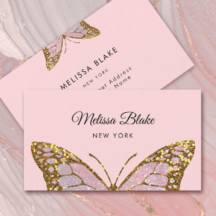 Carte De Visite papillon rose