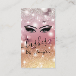 Carte De Visite Papillon scintillant brillant de luxe maquillage