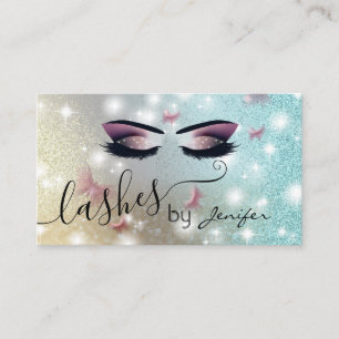 Carte De Visite Papillon scintillant brillant de luxe maquillage